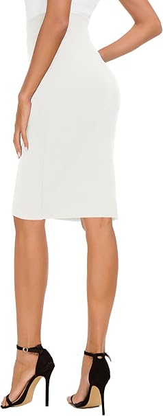 Women's Basic Mini Pencil Skirts Stretchy Bodycon