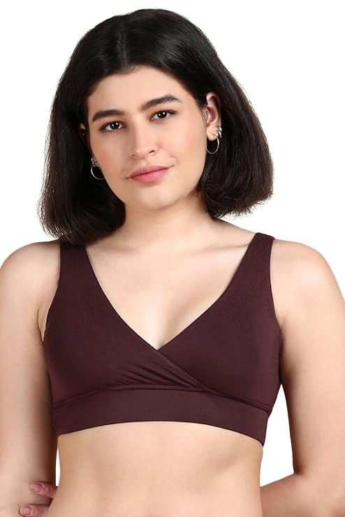 Women's Cotton V-Neck Sports Bra for Women