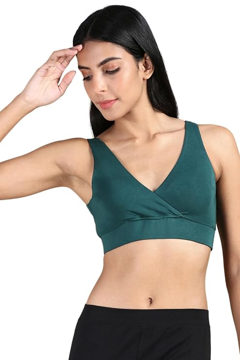 Women's Cotton V-Neck Sports Bra for Women