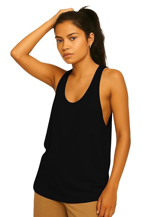 Solid Sleeveless Western Stylish Cotton Tank for Women