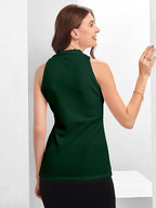 Solid Sleeveless Western Stylish Cotton Top for Women