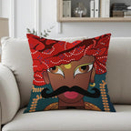 Two Pieces One Set Marwadi Style Printed Design Cushion's Cover Set.