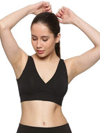 Women's Cotton V-Neck Sports Bra for Women
