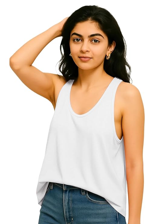 Solid Sleeveless Western Stylish Cotton Tank for Women