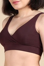 Women's Cotton V-Neck Sports Bra for Women