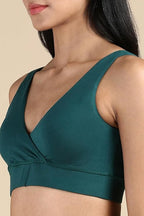 Women's Cotton V-Neck Sports Bra for Women