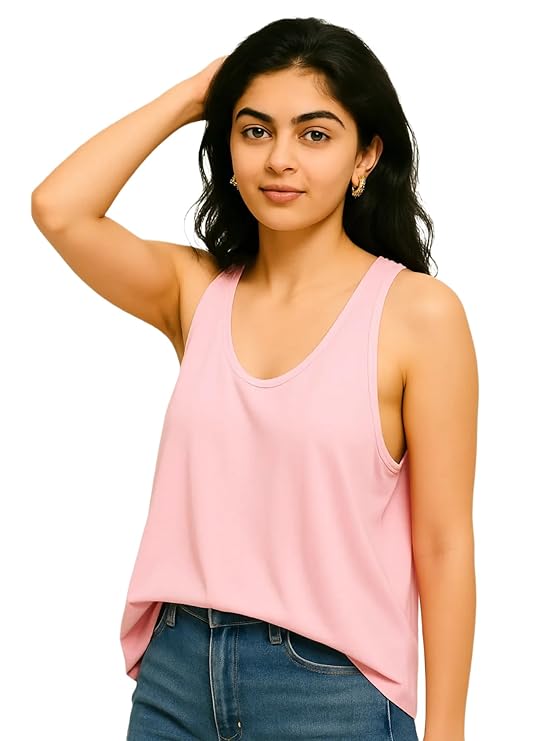 Solid Sleeveless Western Stylish Cotton Tank for Women