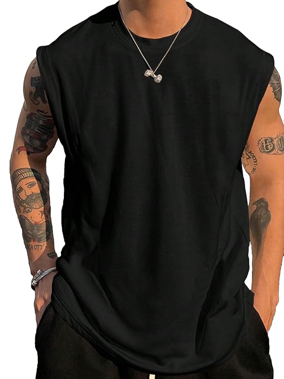 Men's Cotton Oversized Fit Gym Vest