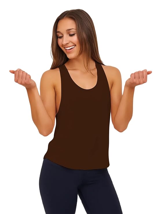 Solid Sleeveless Western Stylish Cotton Tank for Women