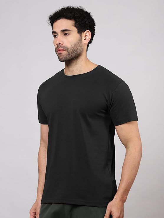 Men's Regular Cotton Fit T-Shirt with Half Sleeve Round Neck