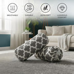 Two Pieces One Set Printed Design Bolster Cover Set.