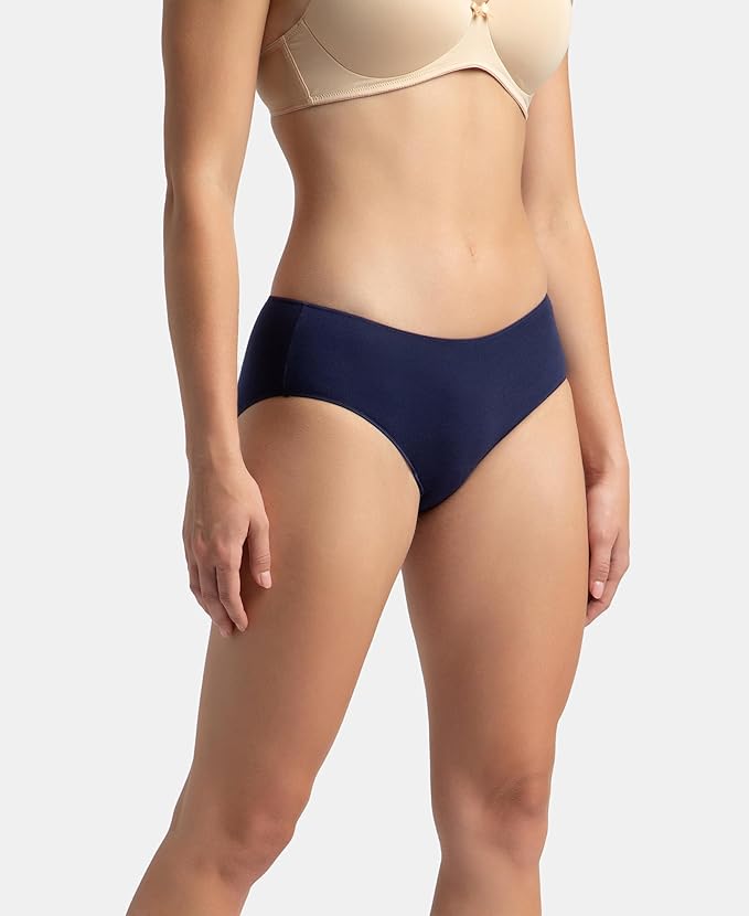 Women's Cotton Solid And Slub Hipster Briefs