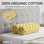 Two Pieces One Set Printed Design Bolster Cover Set.