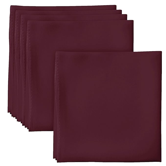 Wine Color Plain Cushion Cover Set Soft and Smooth Twill Cotton for Home Decor Sofa, Bed and Chairs