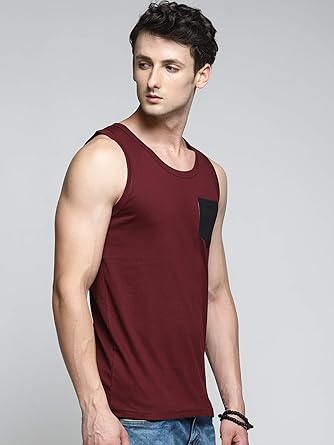 Men's Cotton Regular Brown Fit Vest