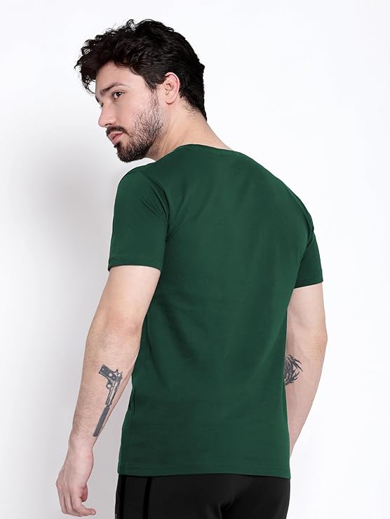 Men's Regular Cotton Fit T-Shirt with Half Sleeve Round Neck