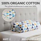 Two Pieces One Set Printed Design Bolster Cover Set.