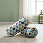 Two Pieces One Set Printed Design Bolster Cover Set.