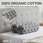 Two Pieces One Set Printed Design Bolster Cover Set.