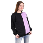 Casual Trendy Stylish Latest Fleece Fabric Dual Tone Sweatshirt For Women