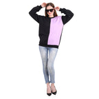 Casual Trendy Stylish Latest Fleece Fabric Dual Tone Sweatshirt For Women