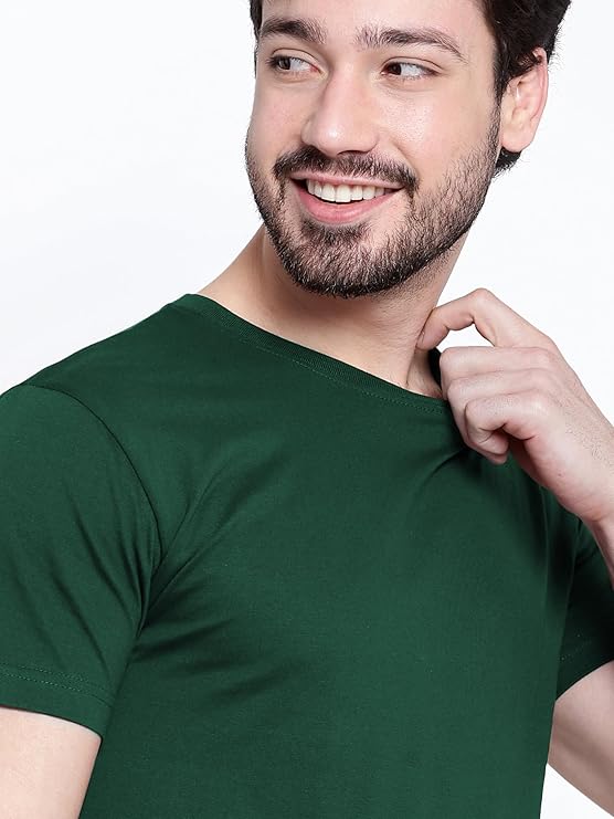 Men's Regular Cotton Fit T-Shirt with Half Sleeve Round Neck