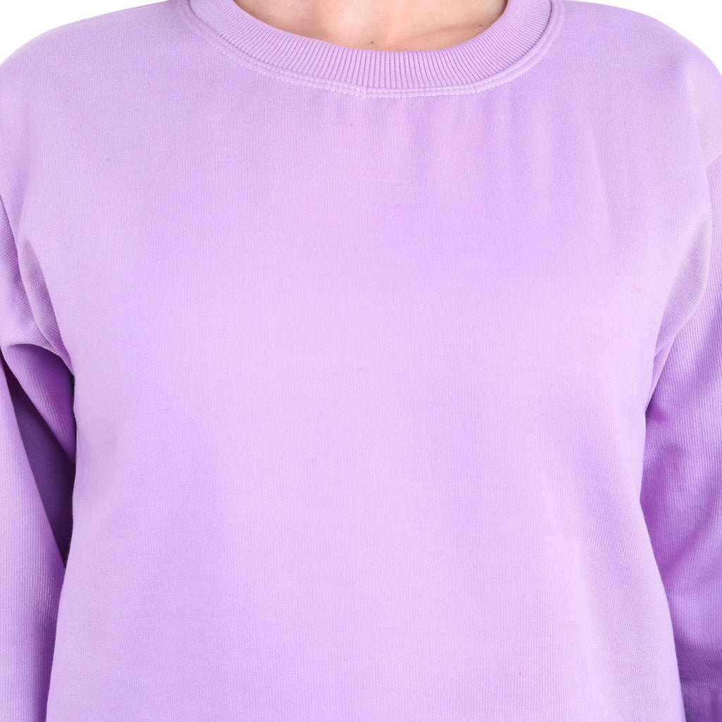 Casual Trendy Stylish Latest Fleece Fabric Crop Sweatshirt For Women