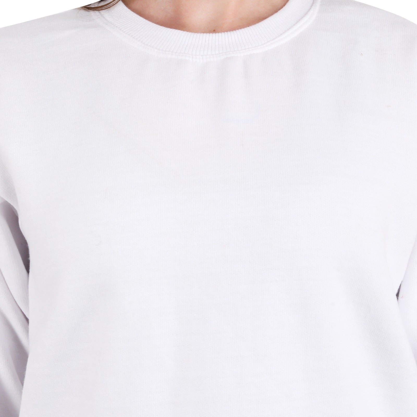 Casual Trendy Stylish Latest Fleece Fabric Crop Sweatshirt For Women