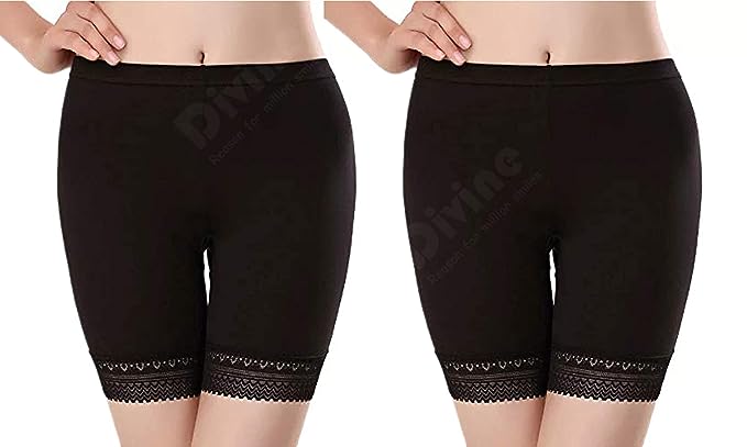 Shorts for Women Underskirt Safety Slips Tights 4 Way Stretchable Super Soft Fabric