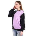 Casual Trendy Stylish Latest Fleece Fabric Dual Tone Sweatshirt For Women