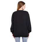 Casual Trendy Stylish Latest Fleece Fabric Dual Tone Sweatshirt For Women